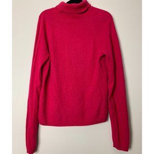100% Cashmere Fuchsia Turtleneck Sweater